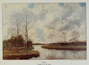 1917 - alter Druck - Herbst (Gemälde von A. M. Gorter)